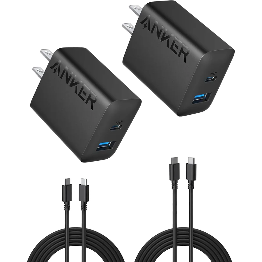 Product image: Anker 20W charger two-pack with cables