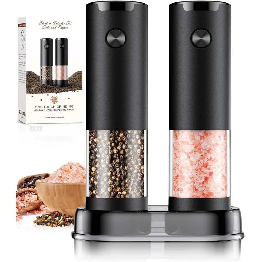 Product image: Electric salt and pepper grinder set