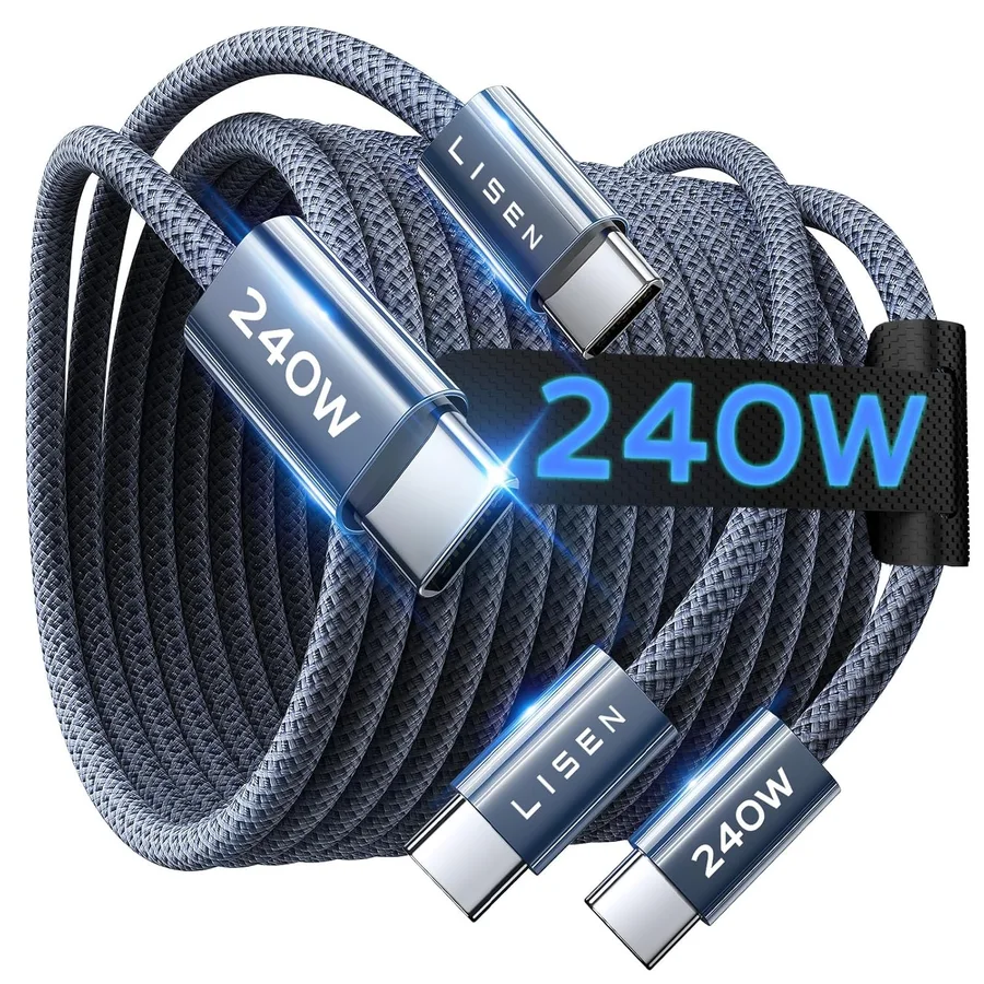 Product image: LISEN 240W USB-C cable two-pack