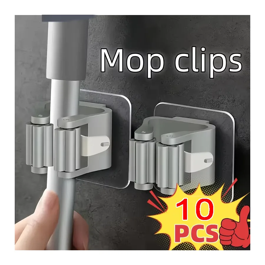 Product image: Self-adhesive mop and broom holder
